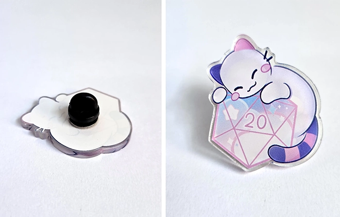 DeviCat • CandiCat D20 Acyrlic Pin